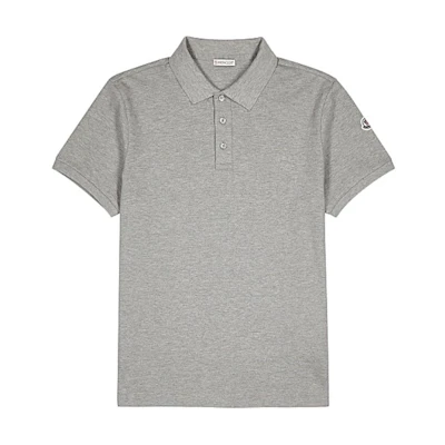 Moncler Casual Grey Logo Polo Shirt Comfortable and Minimalist Design G10918A7360084556987