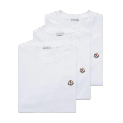 Moncler Casual Short Sleeve T-Shirt 3-Pack - Optical White. I20918C00046829H8001-3