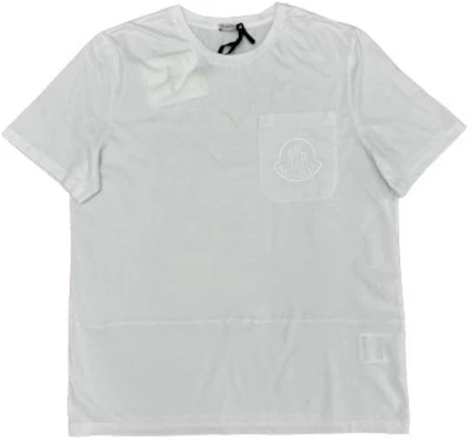 Moncler 經典白色棉質T恤附標誌口袋款式。 20918C77710829H8001 Buy Moncler 經典白色棉質T恤附標誌口袋款式。 20918C77710829H8001