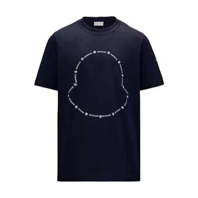 Moncler Crew Neck Short Sleeve T-Shirt Blue H10918C000278390T778
