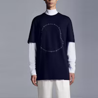 Lookbook モンクレール クルーネック 半袖 Tシャツ ブルー H10918C000278390T778