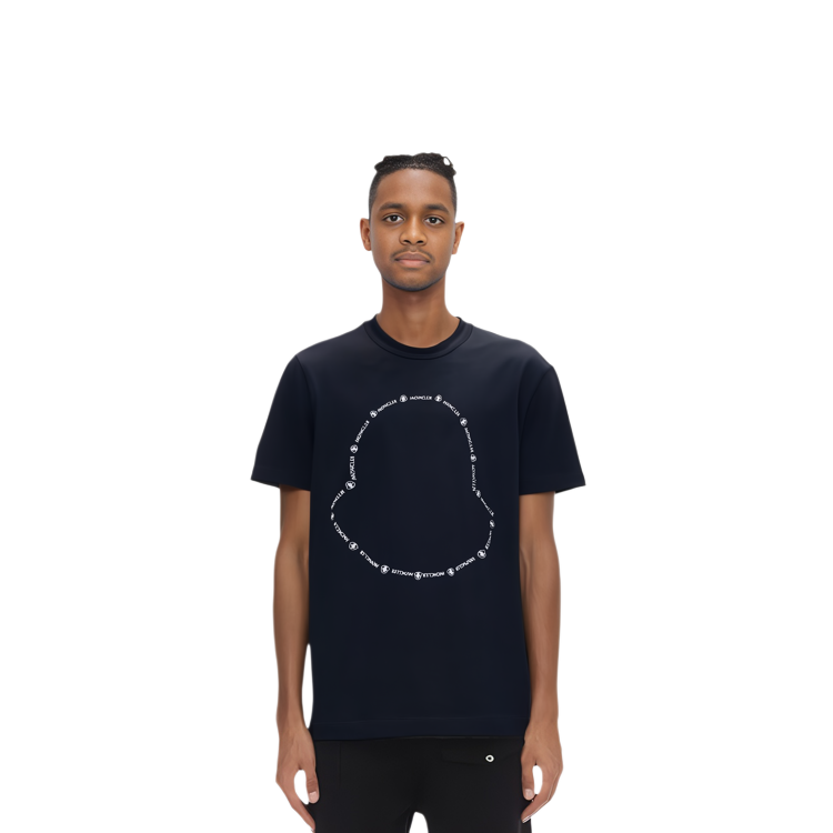 Purchase 몽클레르 크루넥 반팔 티셔츠 블루 H10918C000278390T778