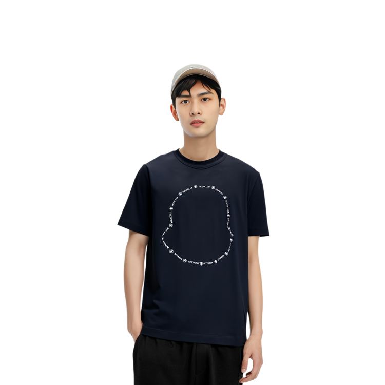 Details for 몽클레르 크루넥 반팔 티셔츠 블루 H10918C000278390T778