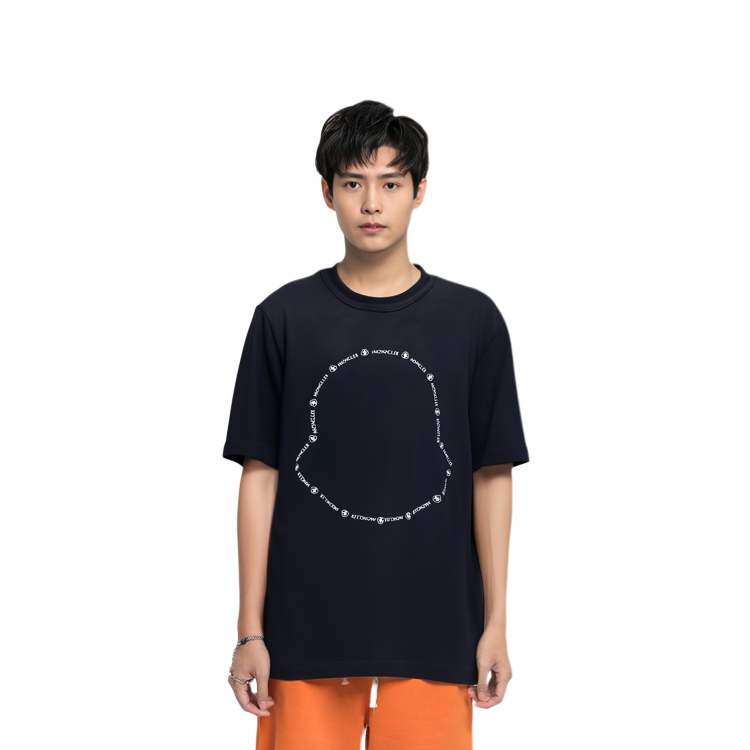 Sizing 몽클레르 크루넥 반팔 티셔츠 블루 H10918C000278390T778