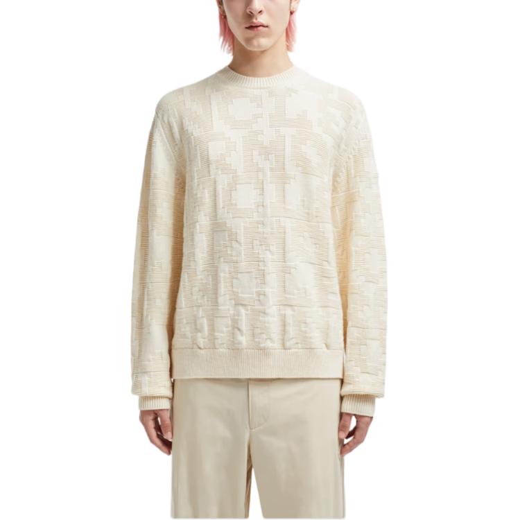 Lookbook 몽클레어 크루넥 풀오버 스웨터 오프화이트 J20919C00006M1282034