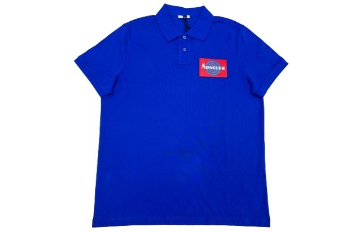 Order Moncler 電藍色標誌短袖POLO衫 T恤。 2091832450084556745