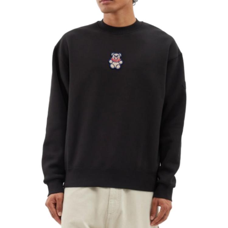 Purchase Moncler Crewneck Sweatshirt Hitam Lengan Panjang Kasual dengan Sulaman. I20918G00045809KX999