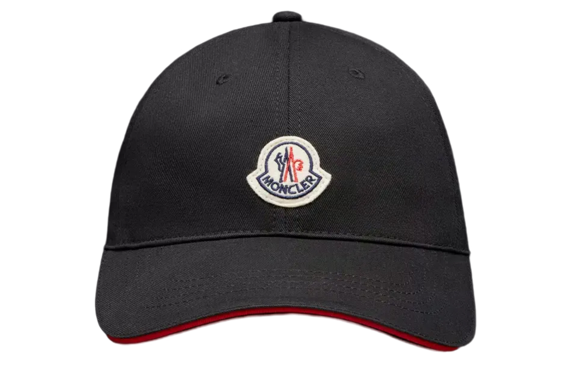 Moncler  Fashion Cotton Baseball Cap Black/Red - Trendy and Versatile. I10913B00034V0090999