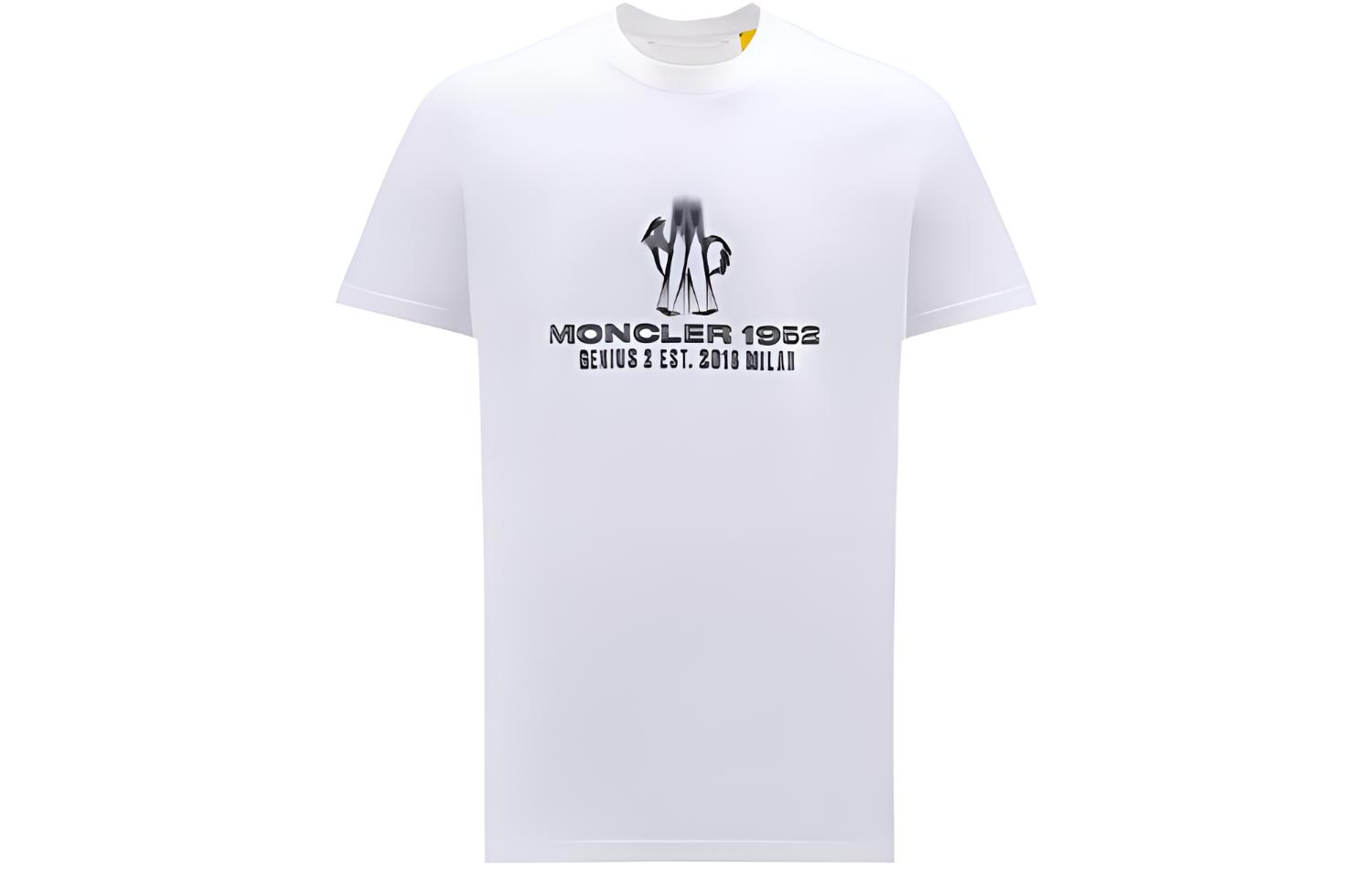 Buy Moncler  Graphic Letter Printed Crewneck Short Sleeve T-Shirt H20928C00002M2326001