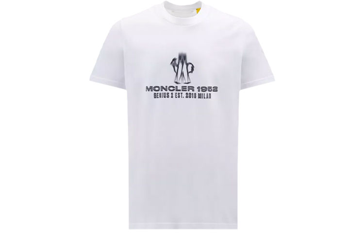 Order Moncler  Graphic Letter Printed Crewneck Short Sleeve T-Shirt H20928C00002M2326001