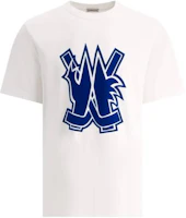Order モンクレール グラフィックプリント クルーネック ホワイト 半袖Tシャツ 8C0006589A7G002