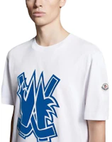 Shop モンクレール グラフィックプリント クルーネック ホワイト 半袖Tシャツ 8C0006589A7G002