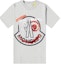 Buy モンクレール グレー クルーネック Tシャツ フロントプリントデザイン入り. H20928C00003M2326984
