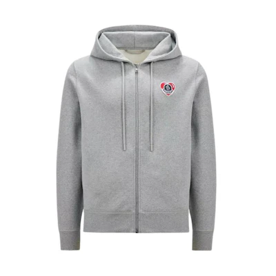 Moncler Gray Hoodie Zip-Up Long Sleeve Casual Sweatshirt. J10918G00028899V4981
