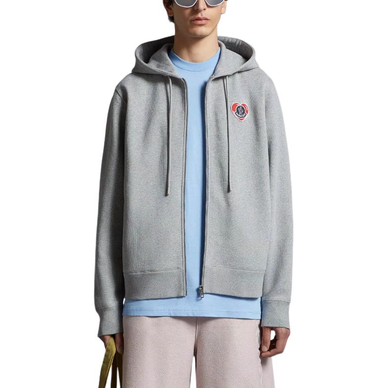 Lookbook Sudadera Casual con Capucha Gris Cremallera Manga Larga de Moncler. J10918G00028899V4981
