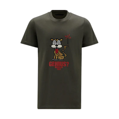 Moncler Green Cartoon Print Crewneck Casual T-Shirt. H20928C00013M2326950
