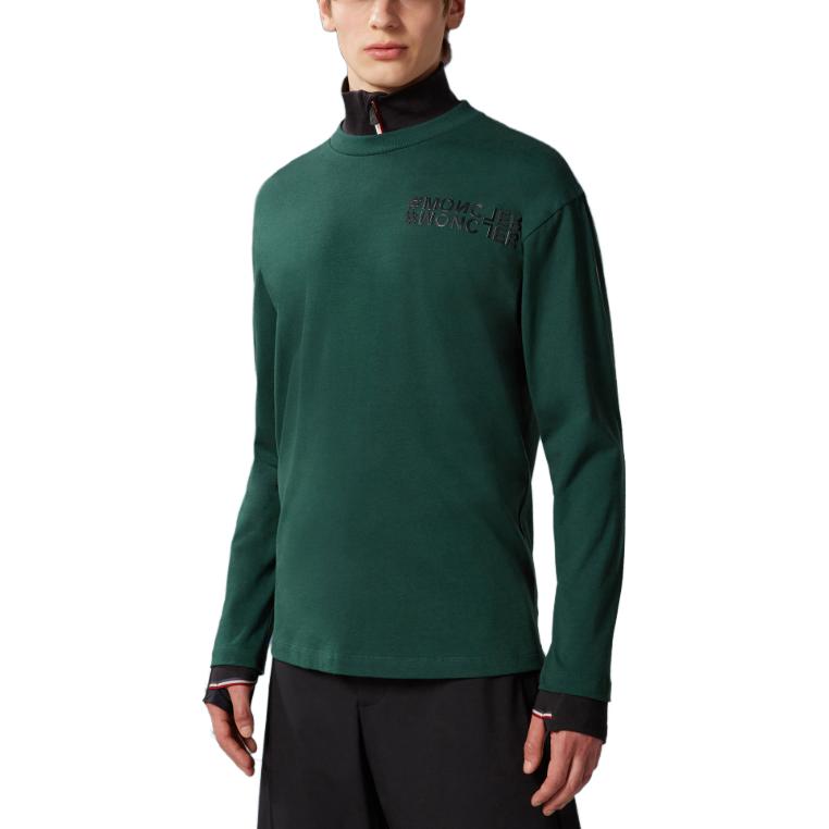 Lookbook Moncler 綠色字母印花長袖T恤 I20978D000028392787F