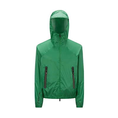 Moncler Green Solid Zip-Up Hooded Slim Fit Jacket I10971A000105955N850