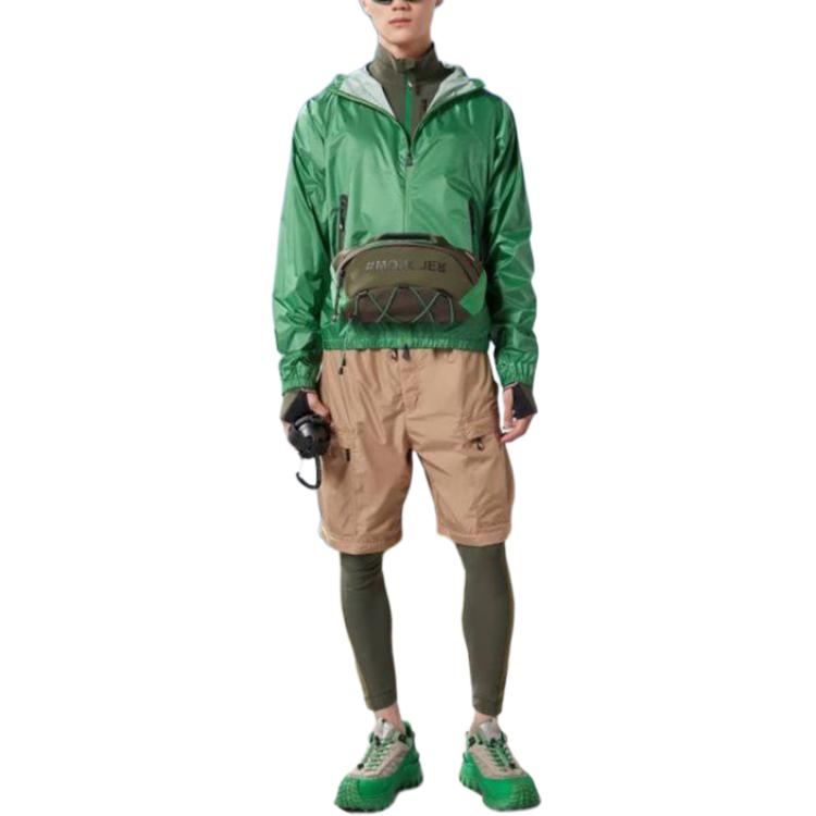 Lookbook 蒙克莱绿色修身连帽拉链夹克 I10971A000105955N850