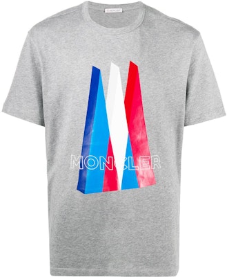 Moncler 灰色幾何印花短袖T恤 F20918C784108390T987 Buy Moncler 灰色幾何印花短袖T恤 F20918C784108390T987