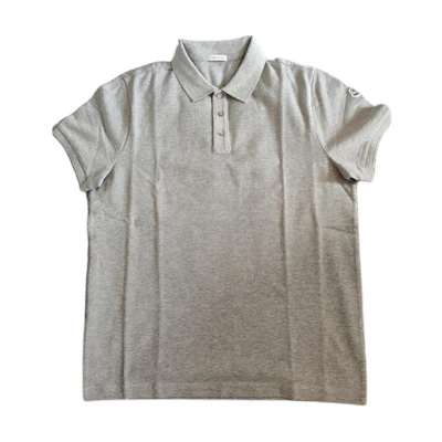Moncler Grey Logo Casual Short Sleeve Polo Shirt. 091830515084556984