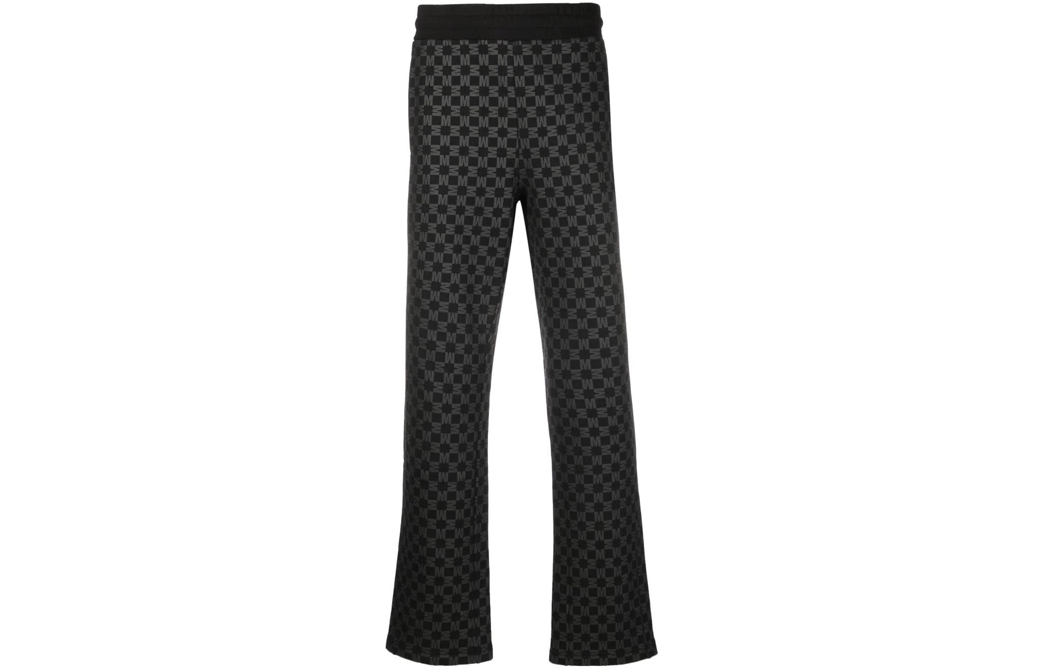 Moncler  Grey Logo Printed Knit Joggers Sports Pants. H20918H00021899TX999