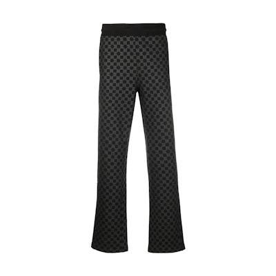 Moncler Grey Logo Printed Knit Joggers Sports Pants. H20918H00021899TX999