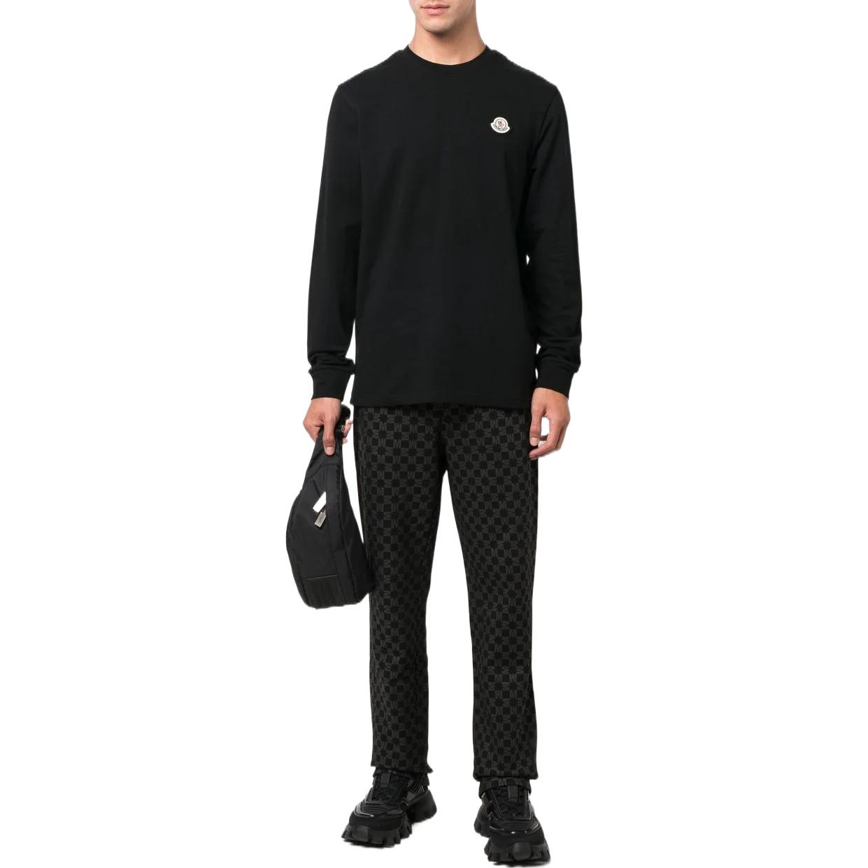 Lookbook Moncler  Grey Logo Printed Knit Joggers Sports Pants. H20918H00021899TX999