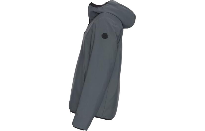 Moncler  Grey Solid Color Hooded Zip Slim Fit Jacket J10911A00014539DK877 圖 4