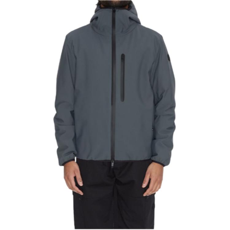 Moncler  Grey Solid Color Hooded Zip Slim Fit Jacket J10911A00014539DK877 圖 6