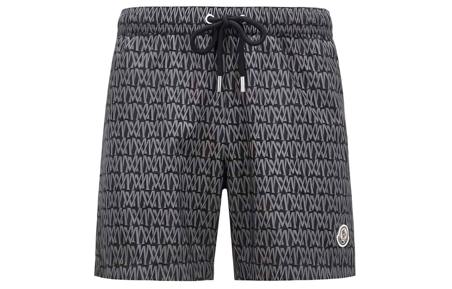 Moncler  Grey Swim Shorts with Monogram Print. J10912C00001597DAS99