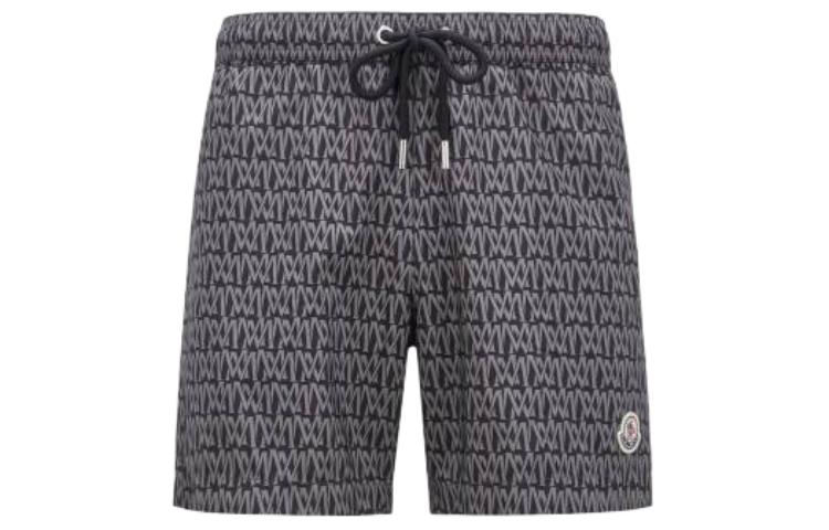Order Moncler Pantalones Cortos de Natación Grises con Estampado de Monograma. J10912C00001597DAS99