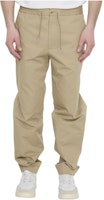 Moncler Khaki Loose Fit Casual Pants with Solid Color and Pockets. 2A00037597LL202 Moncler Khaki Loose Fit Casual Pants with Solid Color and Pockets. 2A00037597LL202