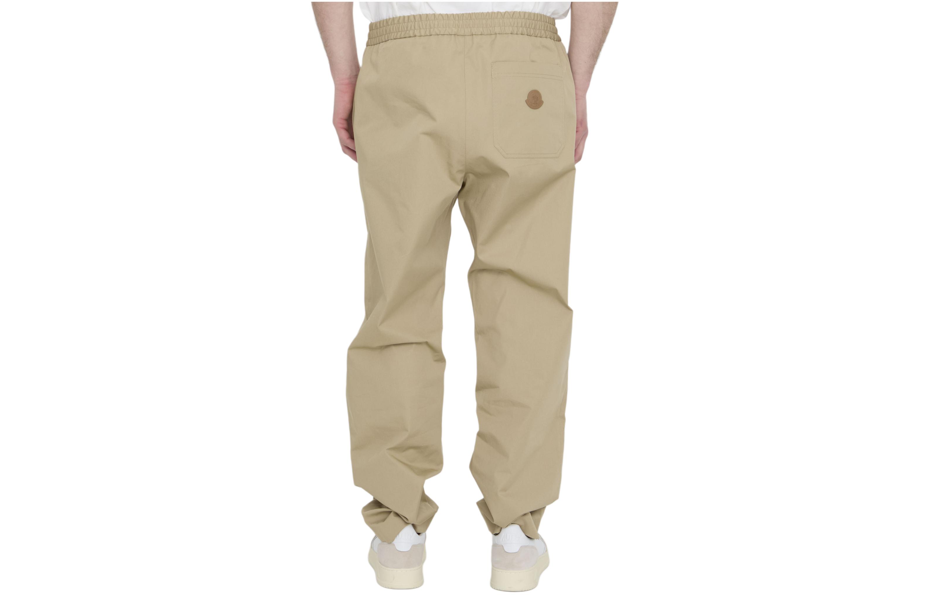 Lookbook Moncler  Khaki Loose Fit Casual Pants with Solid Color and Pockets. 2A00037597LL202