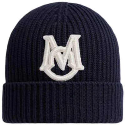 Moncler Logo Embroidered Cotton Knit Beanie Navy Blue. J20913B00027M1509742 Order Moncler Logo Embroidered Cotton Knit Beanie Navy Blue. J20913B00027M1509742