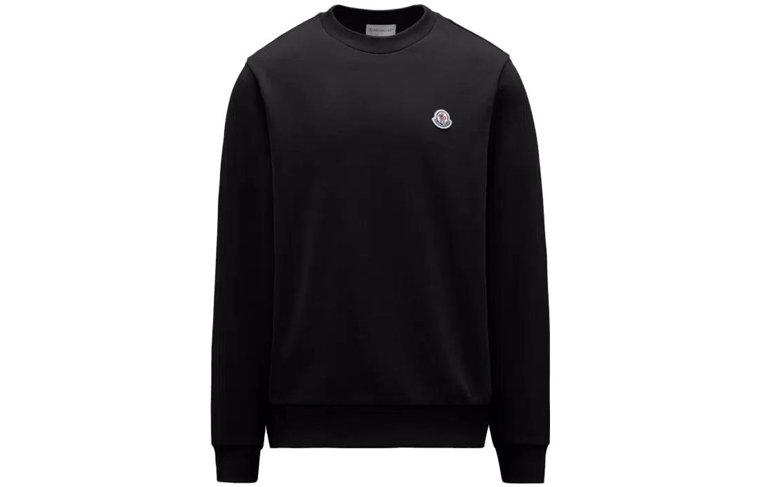 Order Sudadera Negra Moncler Logo Patch Cuello Redondo Manga Larga. J10918G00072809KR999