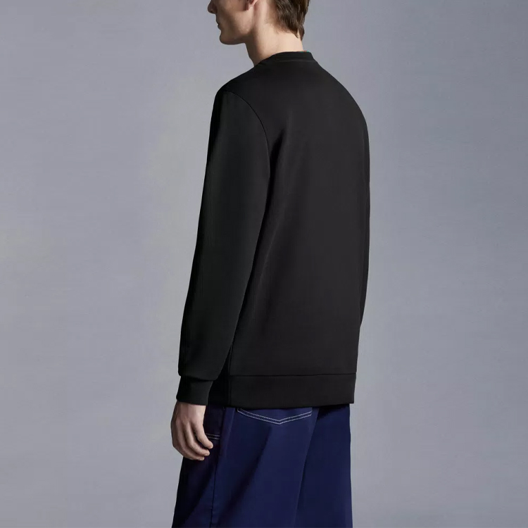 Purchase Sudadera Negra Moncler Logo Patch Cuello Redondo Manga Larga. J10918G00072809KR999
