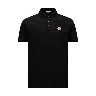 Moncler Logo Patch Slim Fit Polo Shirt Black J20918A0000984556999