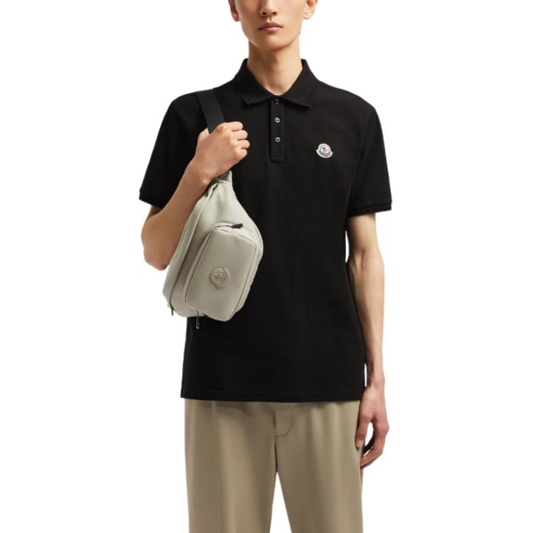 Moncler  Logo Patch Slim Fit Polo Shirt Black J20918A0000984556999 圖 3