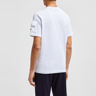 Moncler Logo Pocket Crewneck T-Shirt Optical White J20918C000548390T001 Lookbook Moncler Logo Pocket Crewneck T-Shirt Optical White J20918C000548390T001