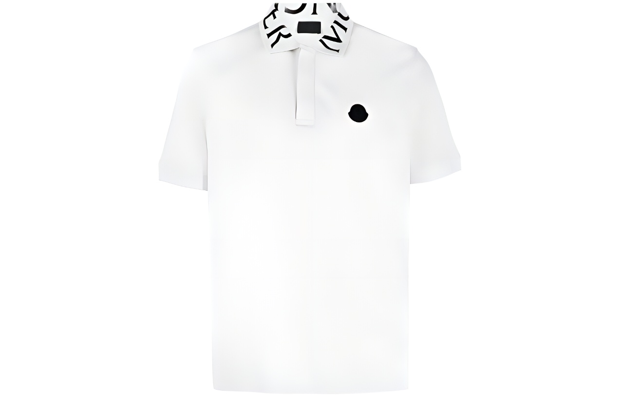 Moncler  Logo Print Straight Hem Short Sleeve Polo Shirt. 8A000048467391R
