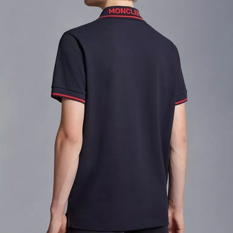 Purchase モンクレール ロゴ レッドトリム 半袖ポロシャツ I20918A000158455677X