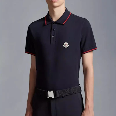 モンクレール ロゴ レッドトリム 半袖ポロシャツ I20918A000158455677X Details for モンクレール ロゴ レッドトリム 半袖ポロシャツ I20918A000158455677X