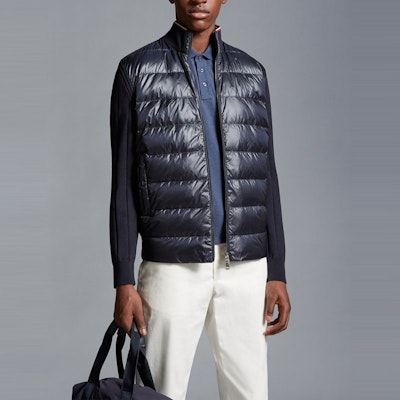 Chaqueta Cárdigan Azul Marino Moncler con Cremallera y Diseño de Puntada Sólida I20919B00001M1509742 Shop Chaqueta Cárdigan Azul Marino Moncler con Cremallera y Diseño de Puntada Sólida I20919B00001M1509742