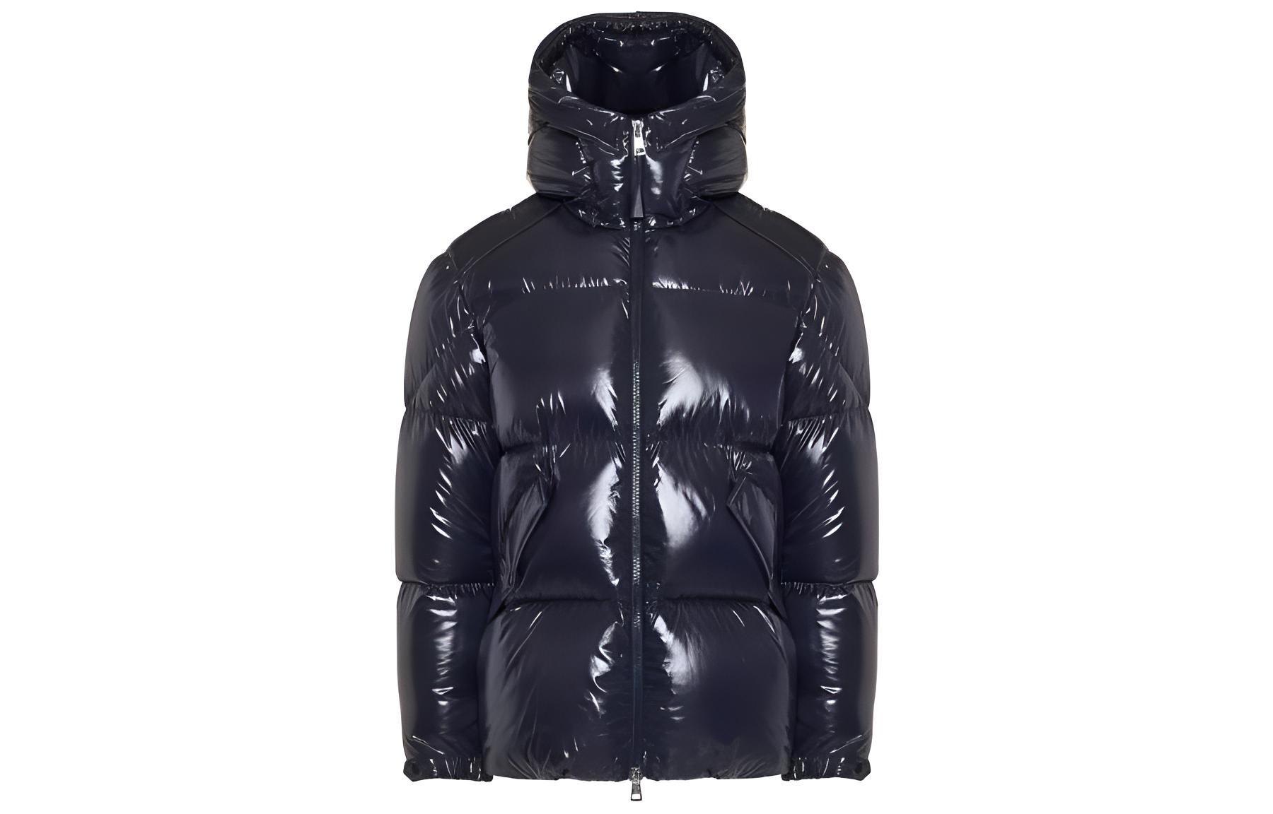 Moncler  Navy Blue Hooded Zip-Up Down Jacket 1A001845963V742