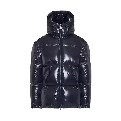 Moncler Navy Blue Hooded Zip-Up Down Jacket 1A001845963V742