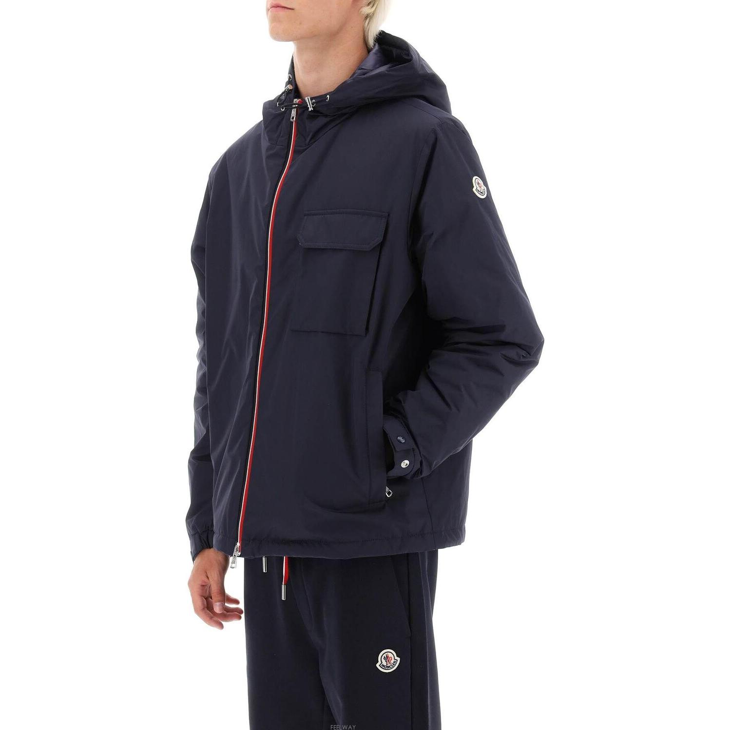 Moncler  Navy Blue Hooded Zip-Up Jacket. 1A0007854A9174S 圖 3