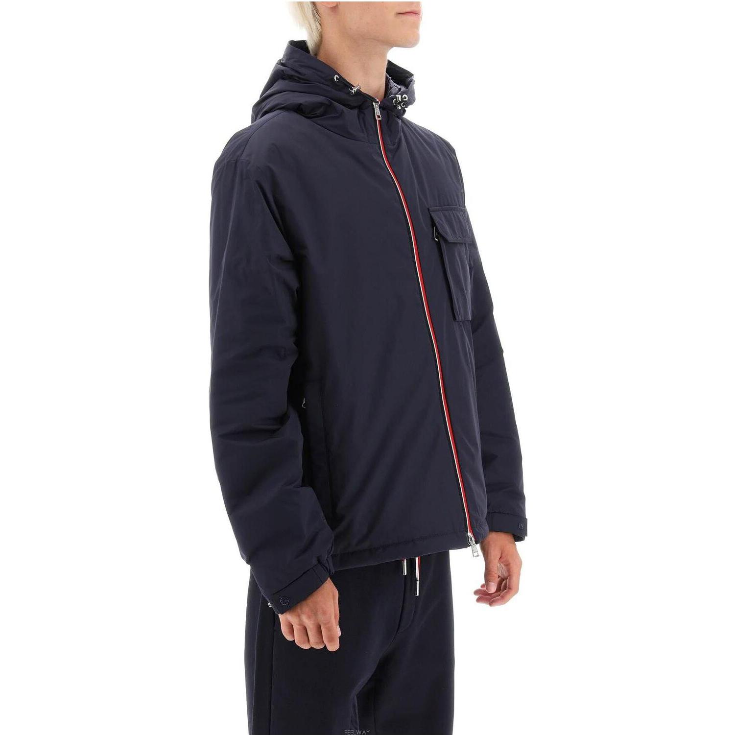 Moncler  Navy Blue Hooded Zip-Up Jacket. 1A0007854A9174S 圖 5