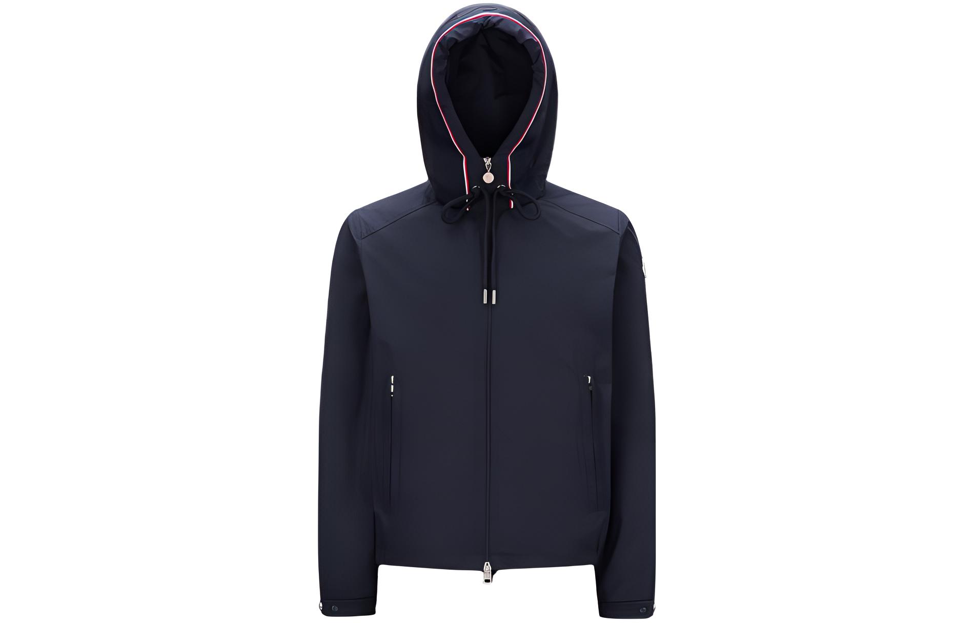 Moncler  Navy Blue Hooded Zip Jacket I20911A0004754A9174S