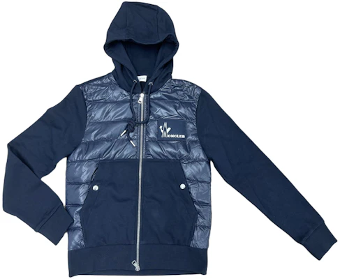 Moncler 海軍藍拼接針織連帽羽絨外套 2091842800080985778 Order Moncler 海軍藍拼接針織連帽羽絨外套 2091842800080985778